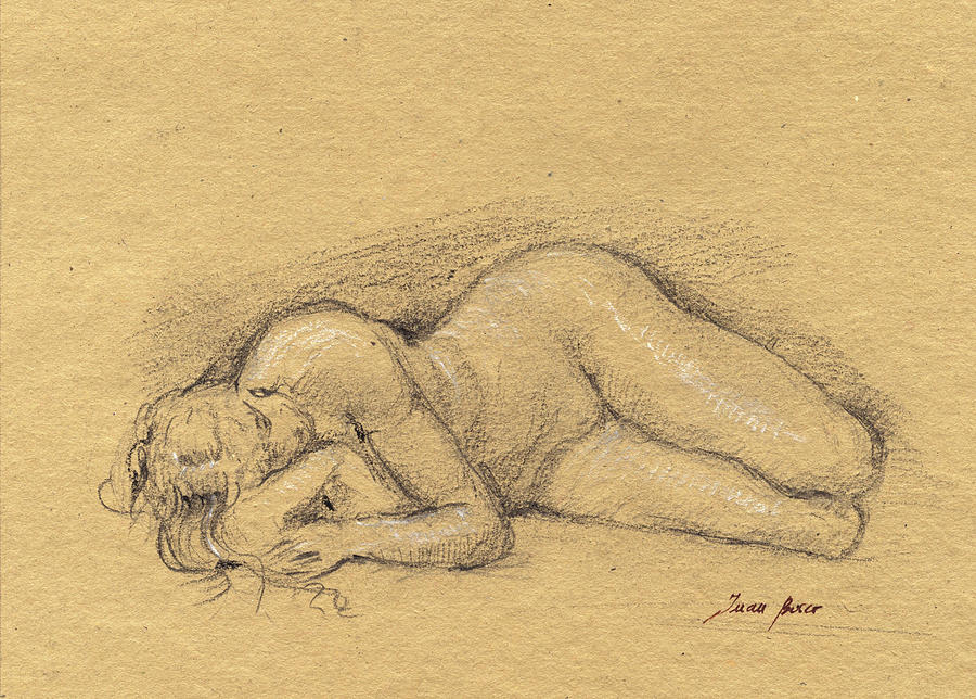 Classical Nude Painting - Female nude by Juan Bosco Classical Nude Painting - Female nude by Juan Bosco