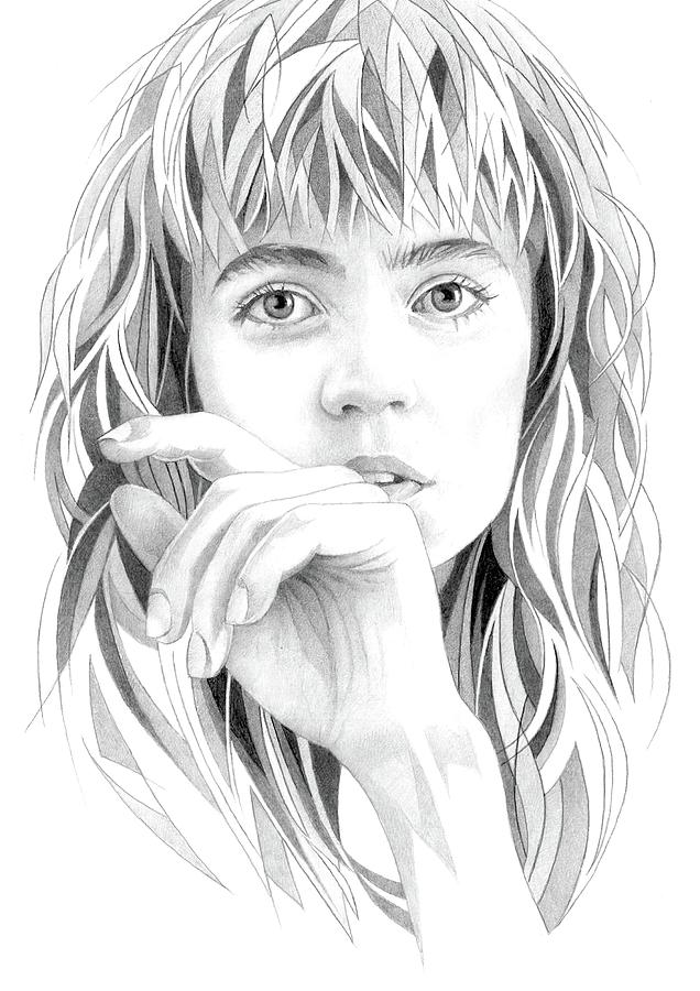 Female Portrait Pencil Drawing 2 1 Drawing by Matthew Hack - Fine Art ...