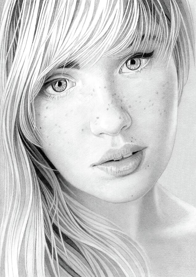 Female Portrait Pencil Drawing 95 Drawing By Matthew Hack Fine Art America 9510