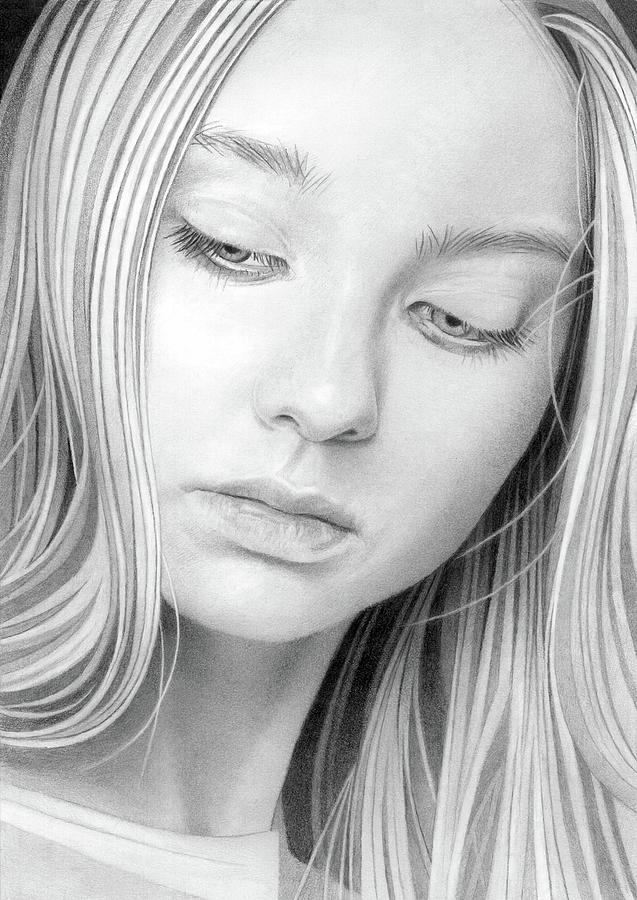 Female Portrait Pencil Drawing 96 Drawing By Matthew Hack Fine Art America 2853