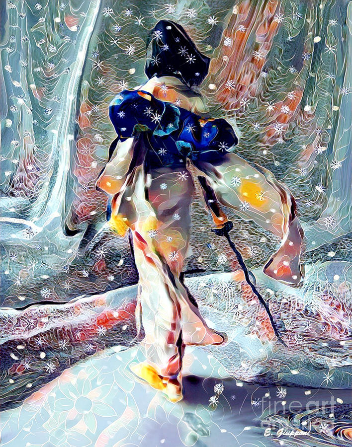Japan Mixed Media - Female Samurai by Elizabeth Giupponi Japan Mixed Media - Female Samurai by Elizabeth Giupponi