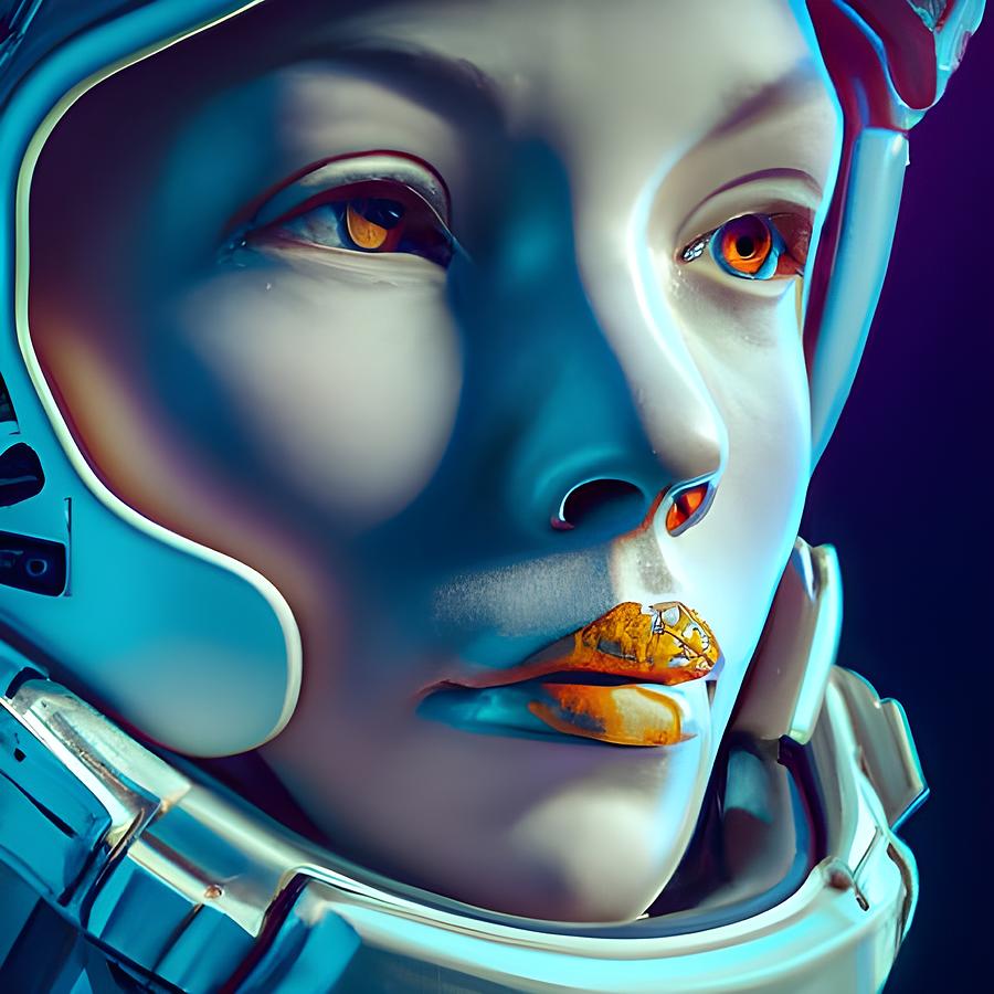 Female Space Woman Digital Art By Paul Lamar Fine Art America