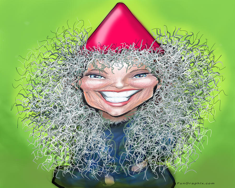Female Stay At Home Gnome Digital Art
