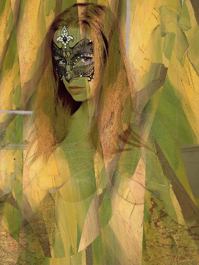 Femme Masquee Anaconda Digital Art by Stephane Poirier