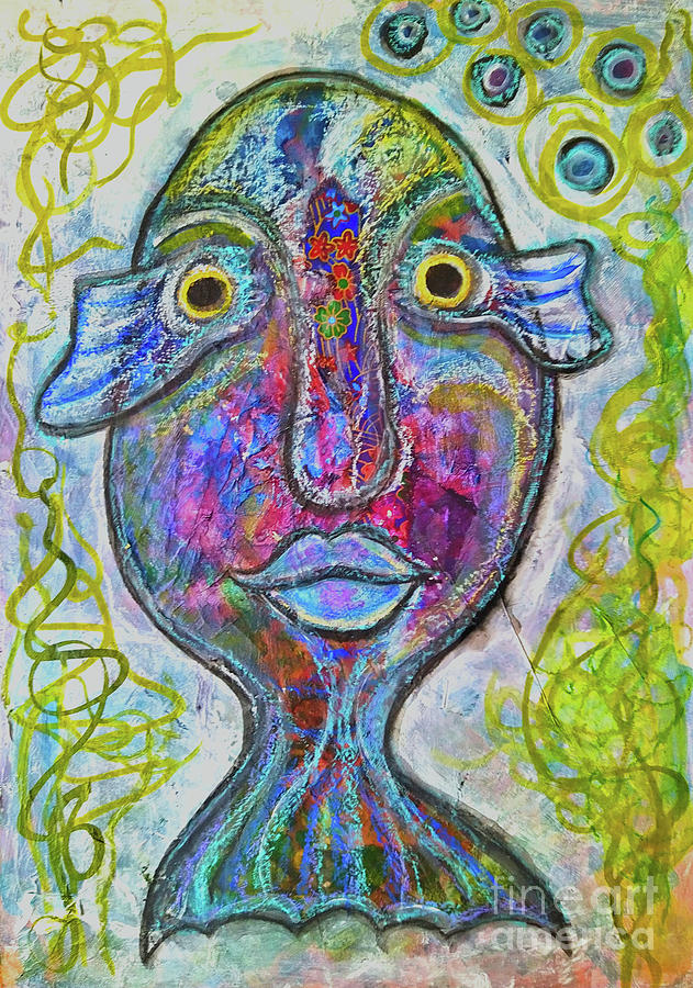 Femme Poisson Mixed Media by Mimulux Patricia No