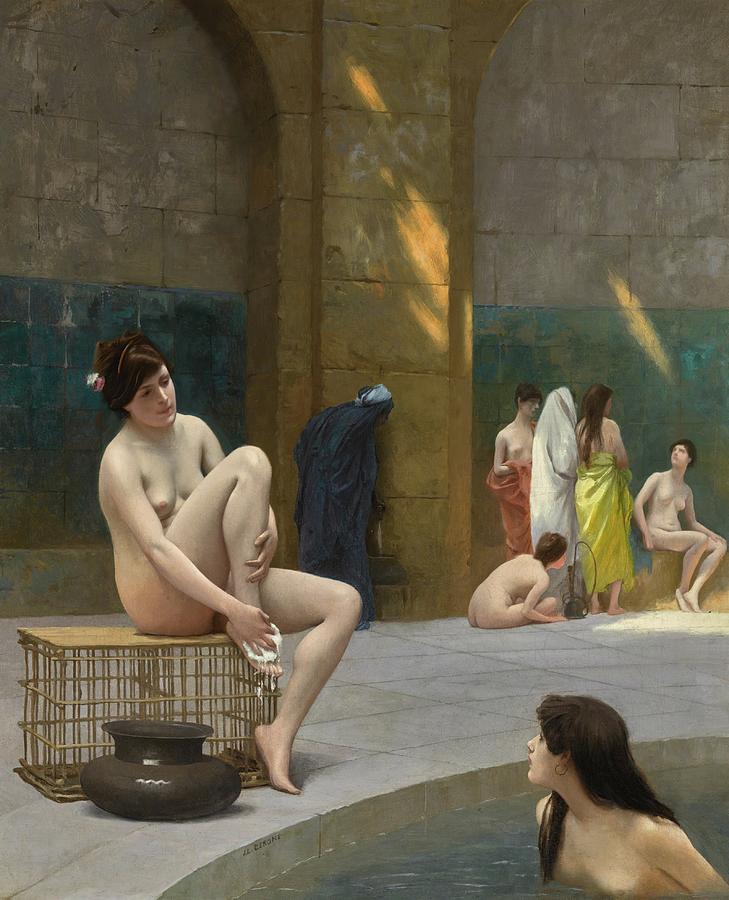 Femmes au Bain Women in Bath 1880 Painting by Jean Leon Gerome