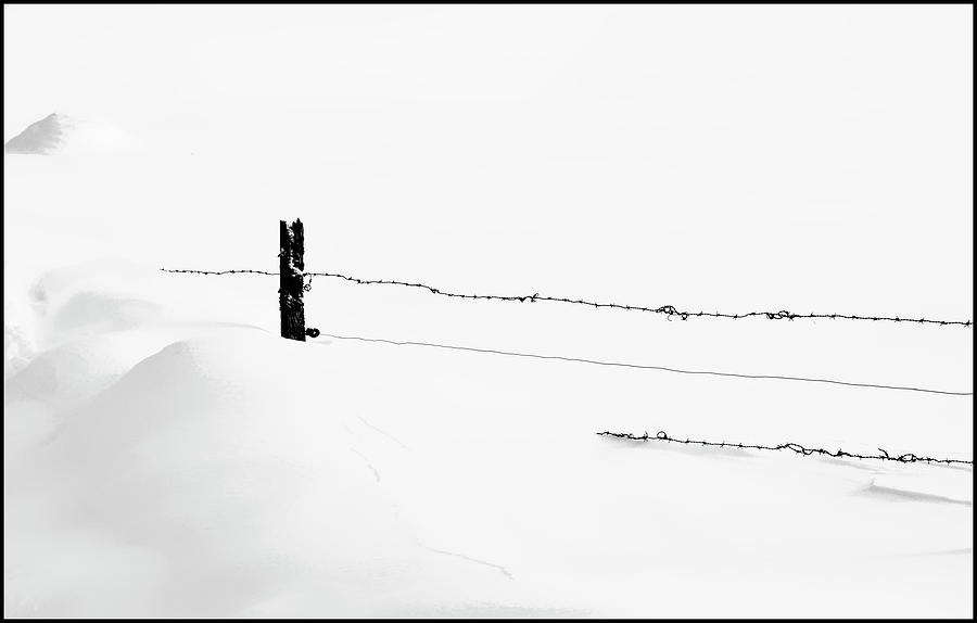 Minimalism Photograph - Fence and Snowdrift by Imi Koetz