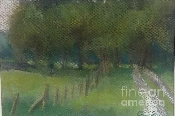 Fence Posts Painting by Constance Gehring