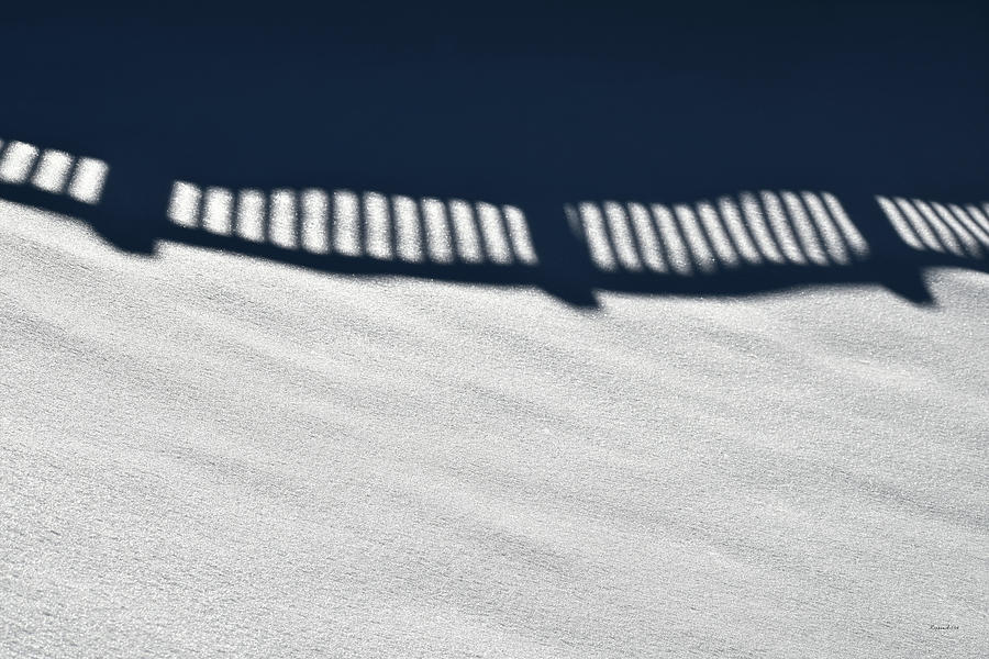 Fence Shadow On Snow Photograph by Kathy K McClellan