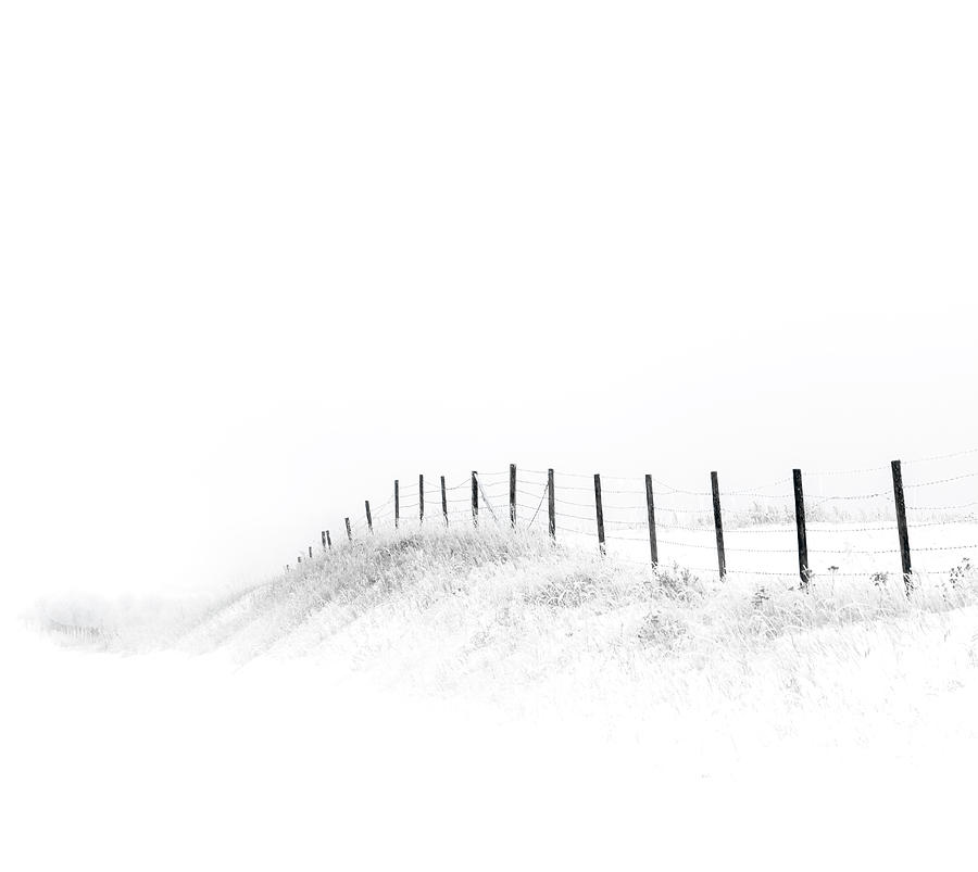 Fenceline In The Snow Photograph by Dan Jurak