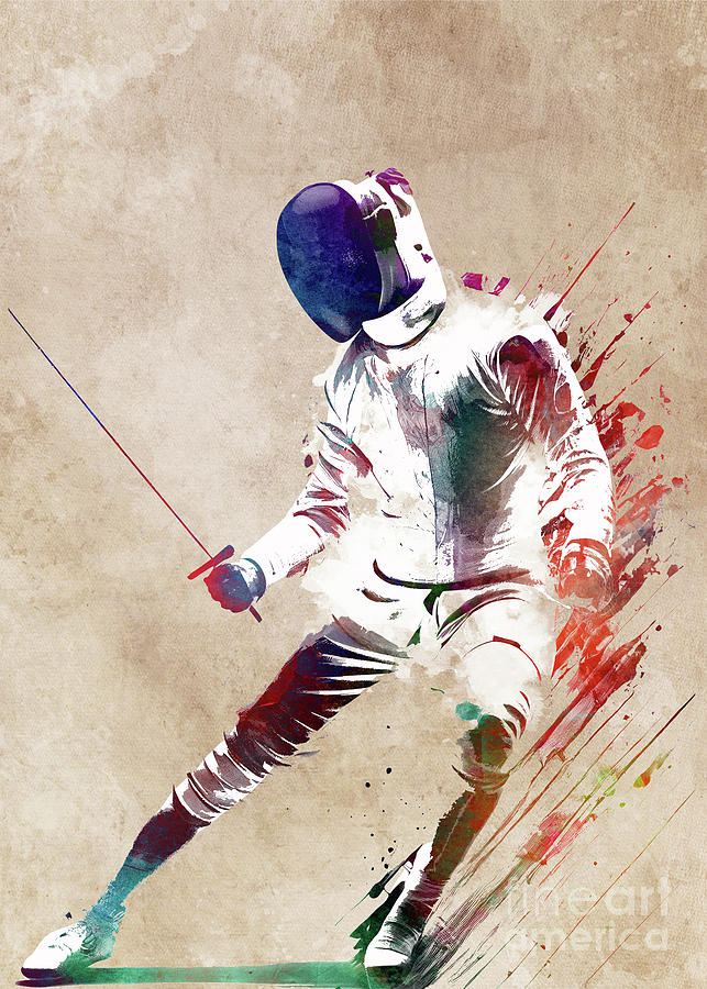 Fencer sport art #fencing #sport Digital Art by Justyna Jaszke JBJart ...