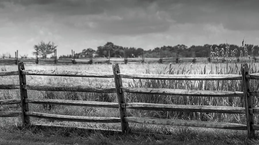 Gettysburg National Park Photograph - Fences and marsh by Dan Urban