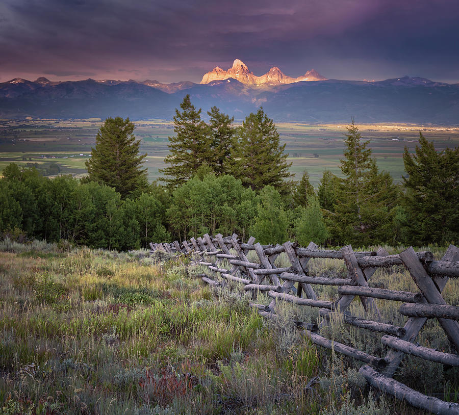 Fencing the Tetons - 2 Photograph by Lance Christiansen