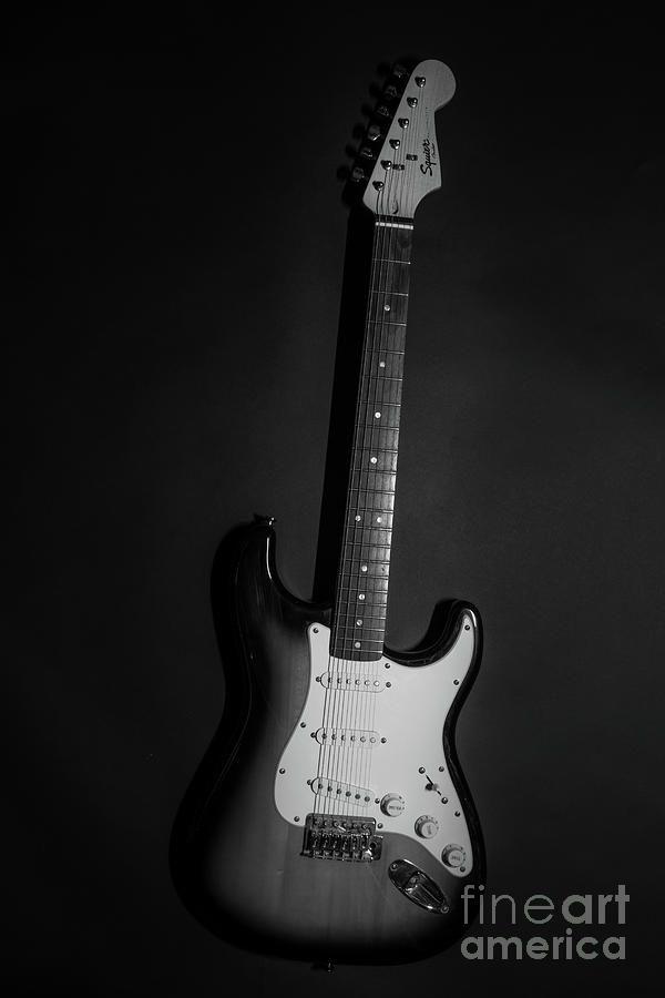 Fender Squier Guitar B W Photograph by Bee Creek Photography - Tod and ...