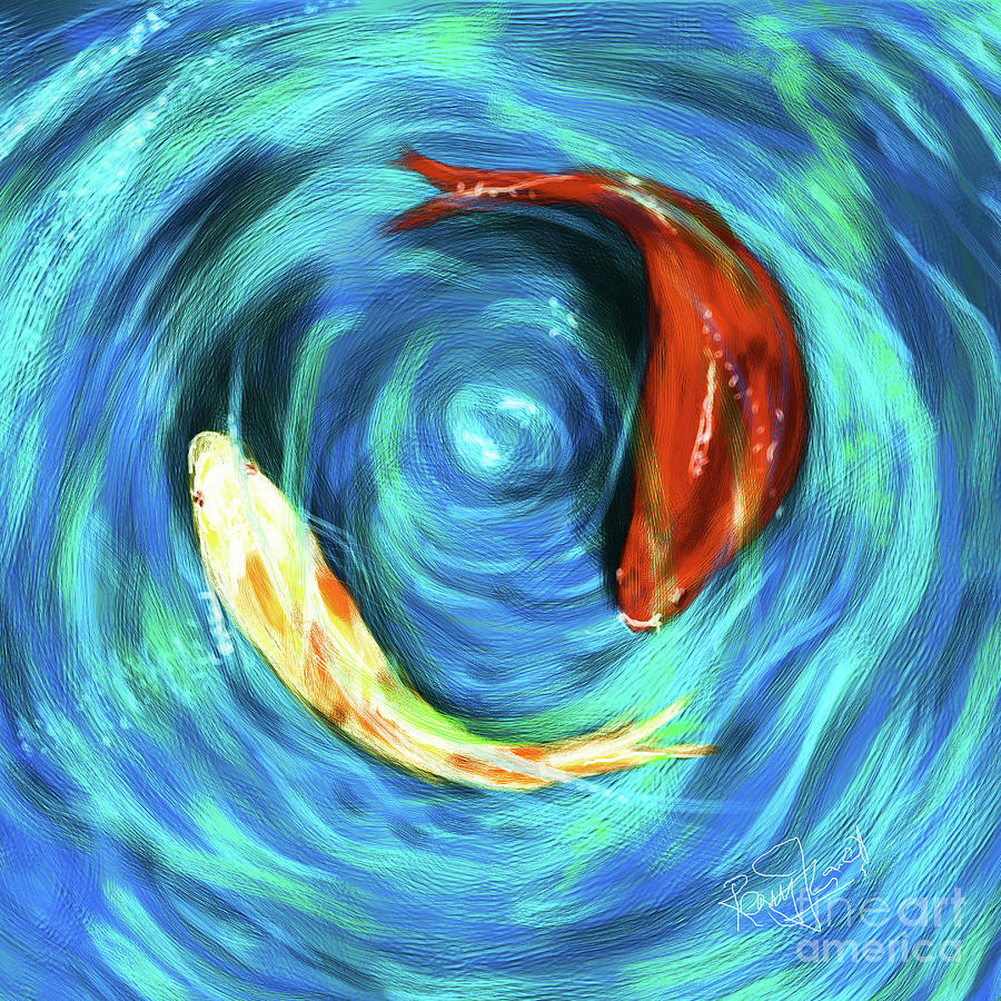 Feng Shui your Life with Koi Fish Painting by Remy Francis