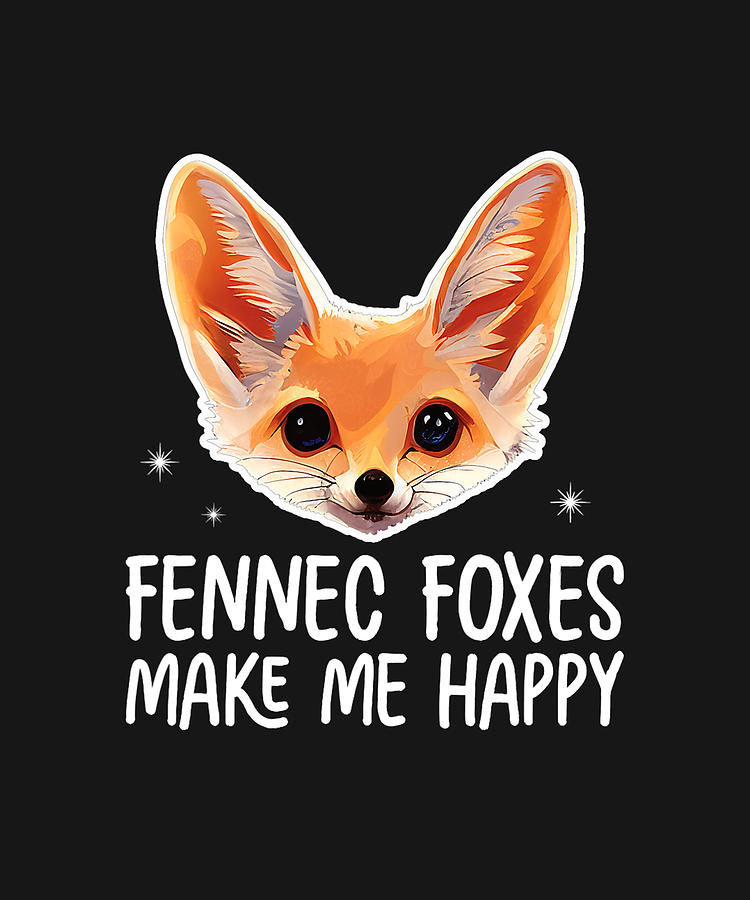 Fennec Fox Cute Fennic Foxes Fenec Animal Fox Lover Drawing by DHBubble ...