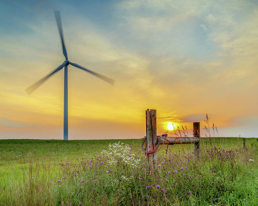 Fenner Wind Farm Sunrise Photograph by Rod Best