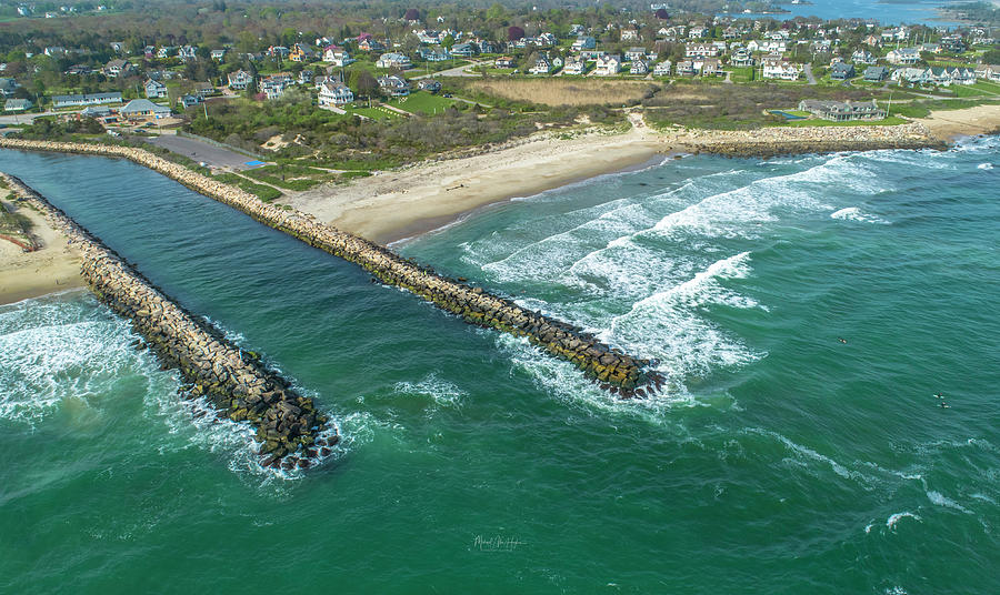Fenway Beach Weekapaug Photograph by Veterans Aerial Media LLC