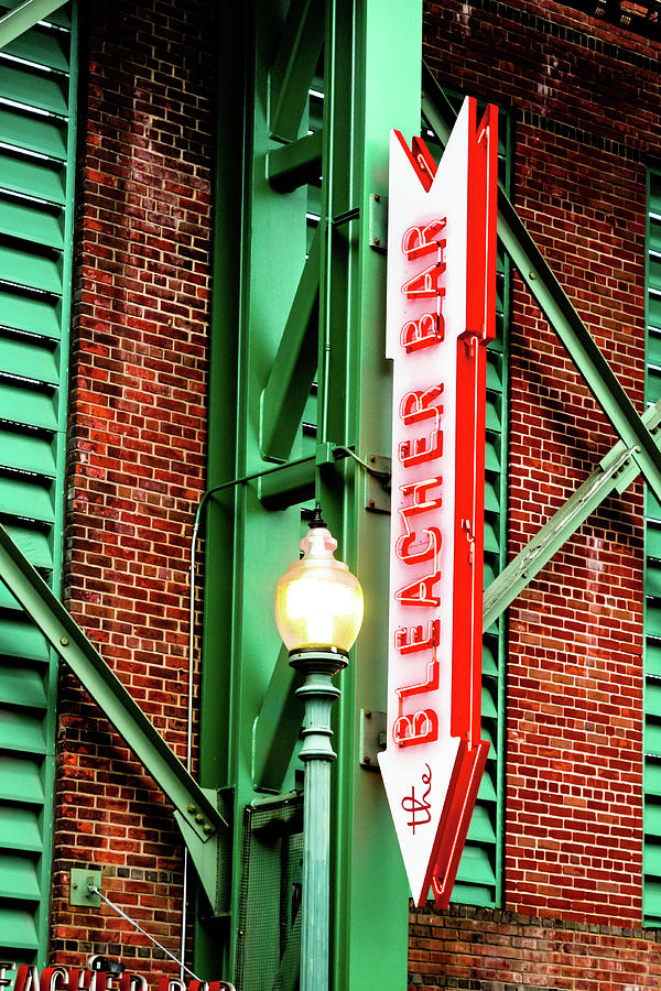 Boston Red Sox Photograph - Fenway Park Bleacher Bar Neon - Boston Massachusetts by Gregory Ballos