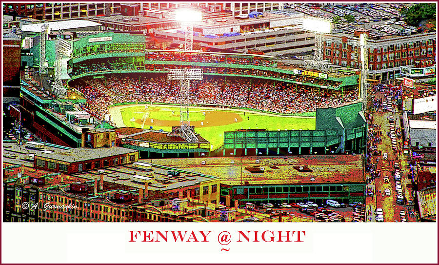 Fenway Park, Boston, Night Baseball Photograph by A Macarthur Gurmankin