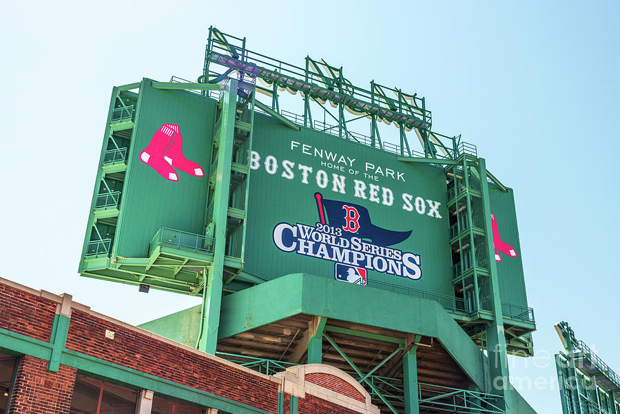Fenway Park Home of the Boston Red Sox Sign Photo by Paul Velgos