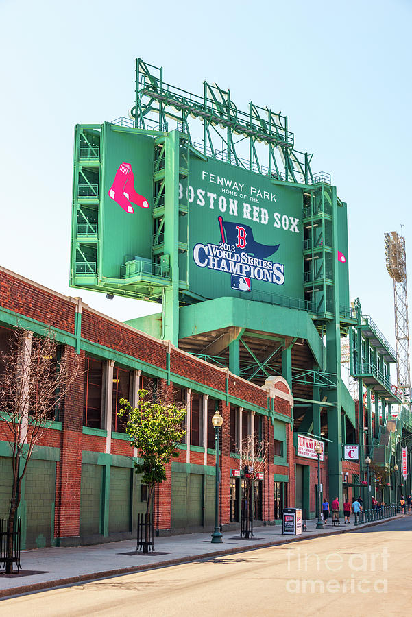 Fenway Park Home of the Boston Red Sox Sign Vertical Photo Photograph by Paul Velgos