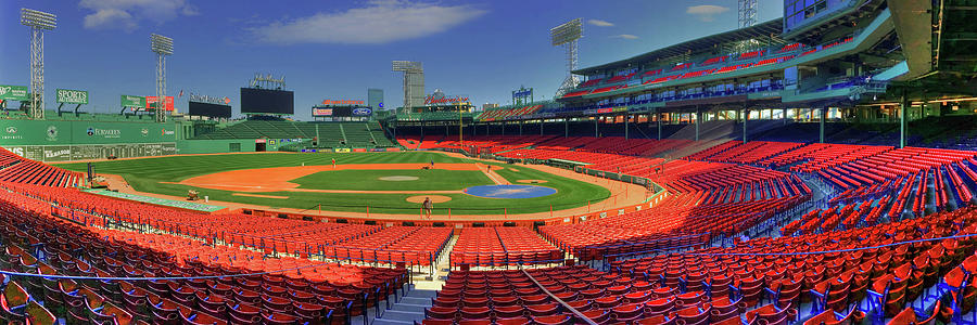 Fenway Park Interior Panoramic Boston Photograph by