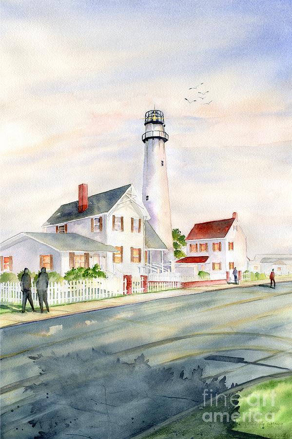Fenwick Island Lighthouse Painting by Melly Terpening