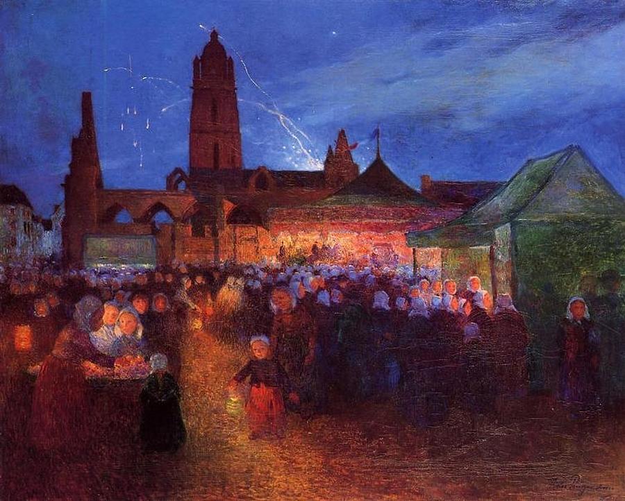 Ferdinand du Puigaudeau - July 14th Firevorks at Bourg-de-Batz