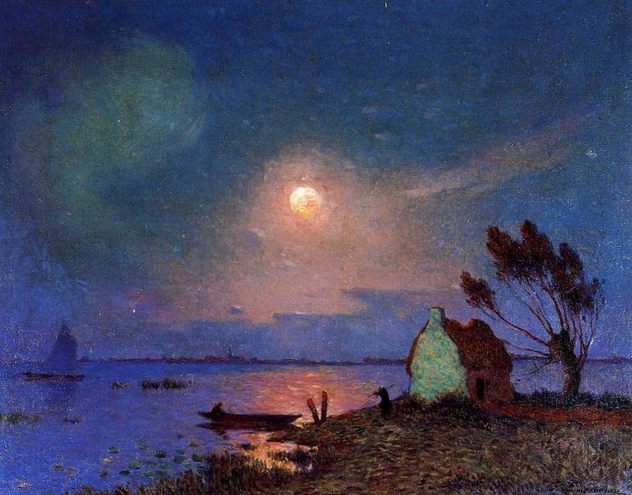 Ferdinand du Puigaudeau - Pont-Aven in the Moonlight by Les Classics