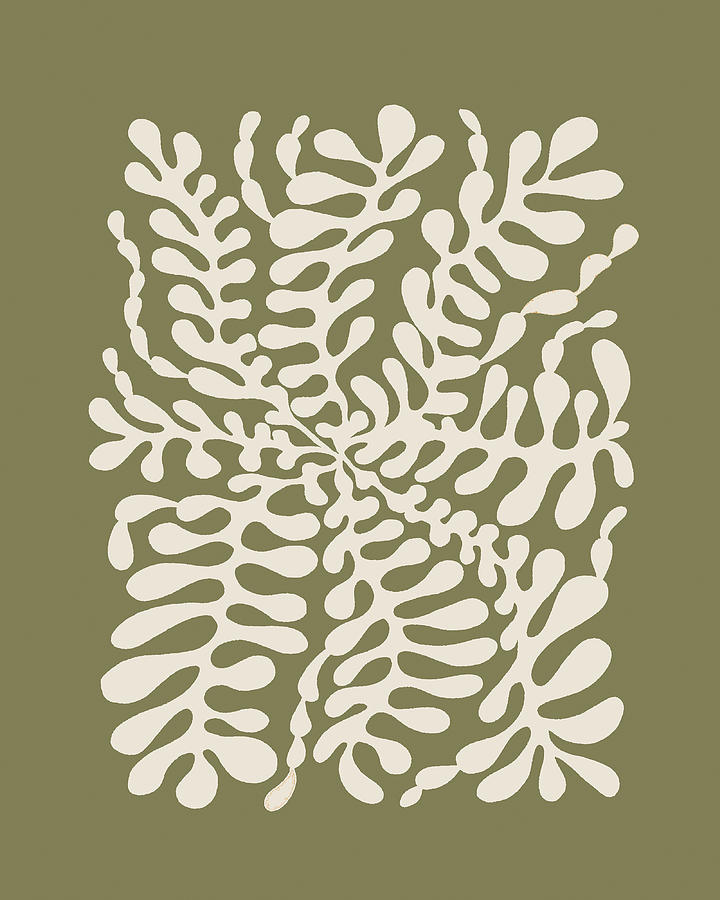 Fern Fronds Sage Painting by Jackie Medow-Jacobson