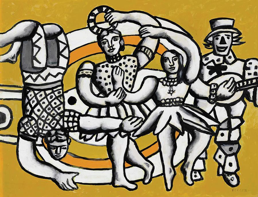 Fernand Leger The Parade On Yellow Background Mixed Media By Dan Hill 