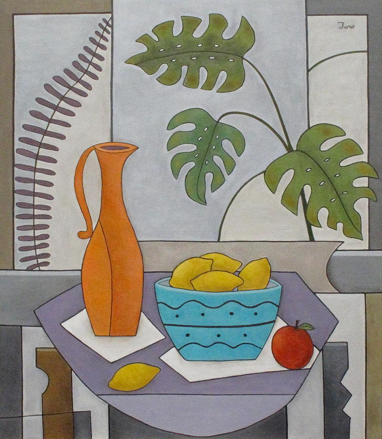 Ferns and Fruit Painting by Trish Toro
