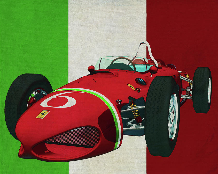 Ferrari 156 Shark Nose 1961 the racing car that put Italy on the map Painting by Jan Keteleer