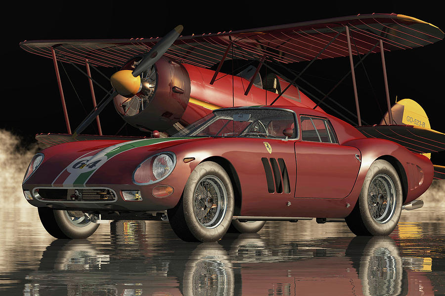 Ferrari 250 GTO From 1964 a Legend on Four Wheels Digital Art by Jan Keteleer