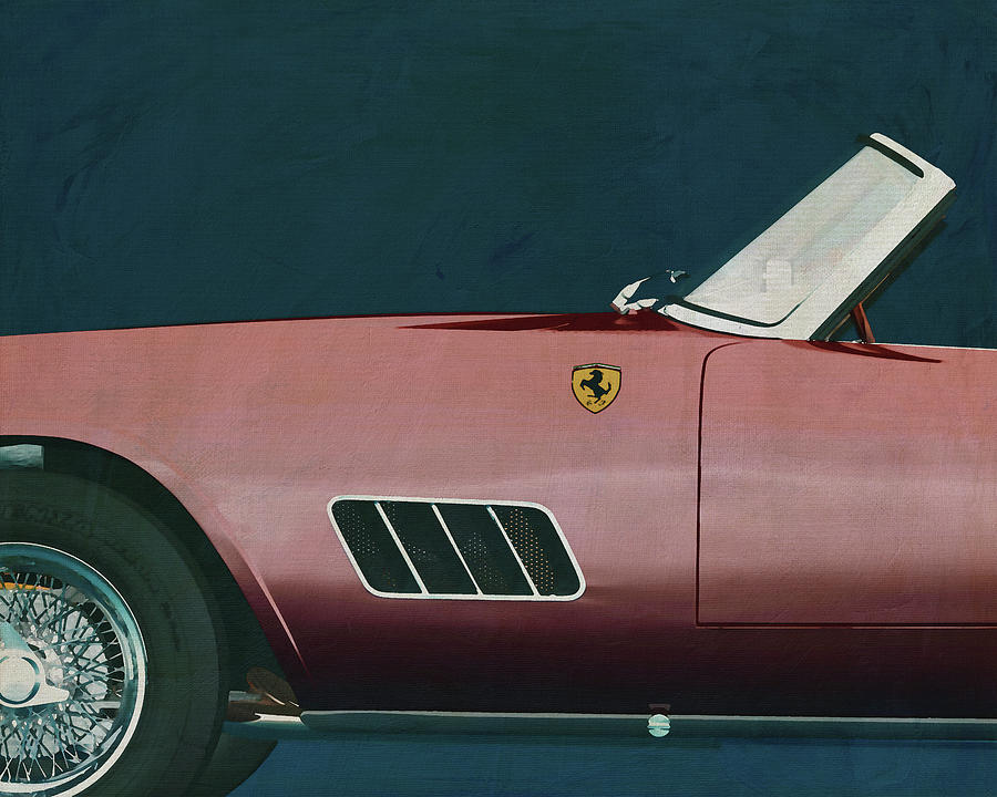 Ferrari 250GT Spyder California 1960 Close up Painting by Jan Keteleer