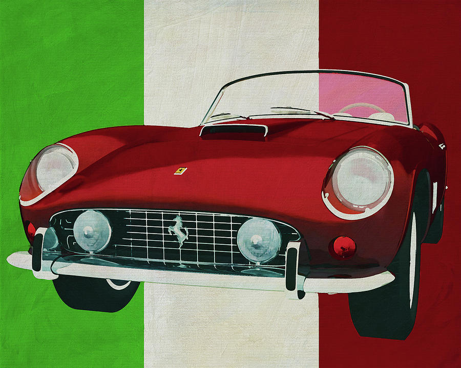 Ferrari 250GT Spyder California 1960 the Italian sports car for the elite Painting by Jan Keteleer