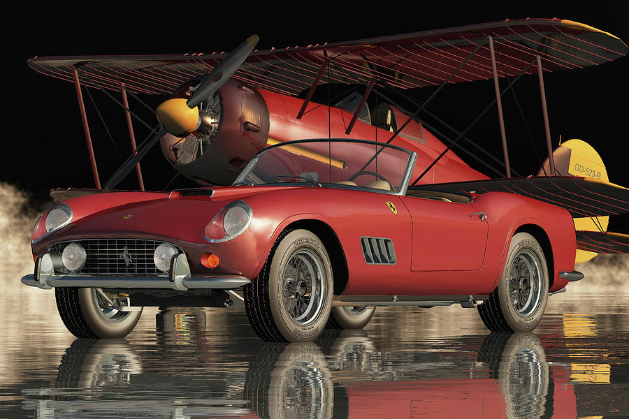 Ferrari 250GT Spyder California in 1960 - A Collectors Item Digital Art by Jan Keteleer
