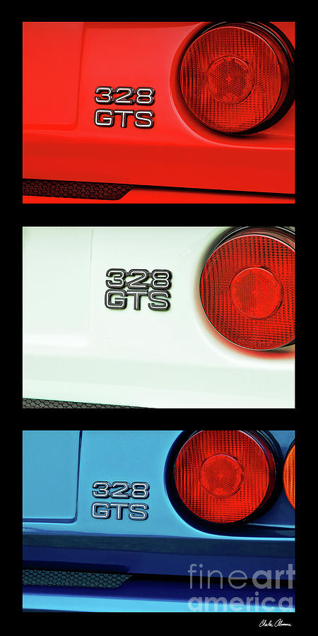 Ferrari 328 GTS Red White and Blue Photograph by Charles Abrams - Fine ...