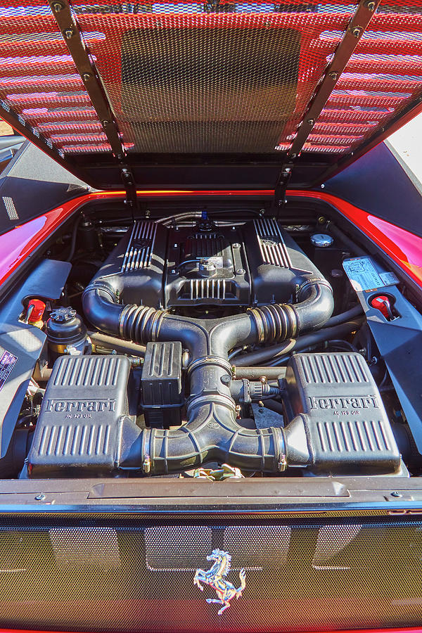 Ferrari 355FI Engine Photograph by Roger Mullenhour