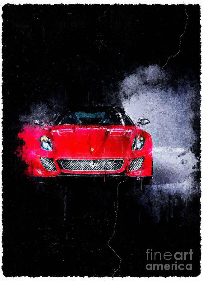 Ferrari 599 Gto Ferrari Grand Tourer Sport Red Ca1 Mixed Media by Ola ...