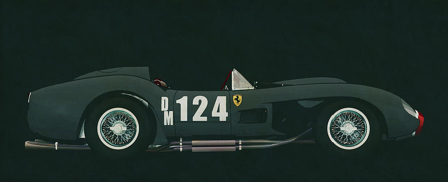 Ferrari F250 Testarossa uit 1957 pure kracht om te imponeren op  Painting by Jan Keteleer