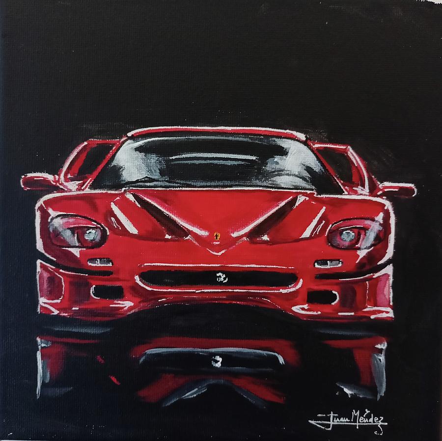 Ferrari f50 Painting by Juan Mendez
