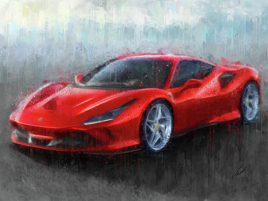 Ferrari F8 Tributo by Vart Painting by Vart