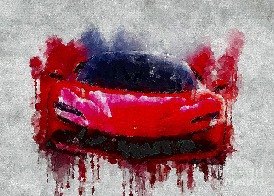 Ferrari Sf90 Stradale Sports Cars Digital Art By Marietta Beatty - Fine 