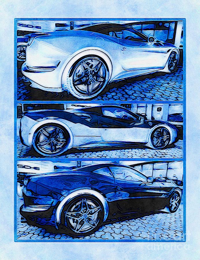 Ferrari Sports Car Collage pr002 Digital Art by Douglas Brown - Fine ...