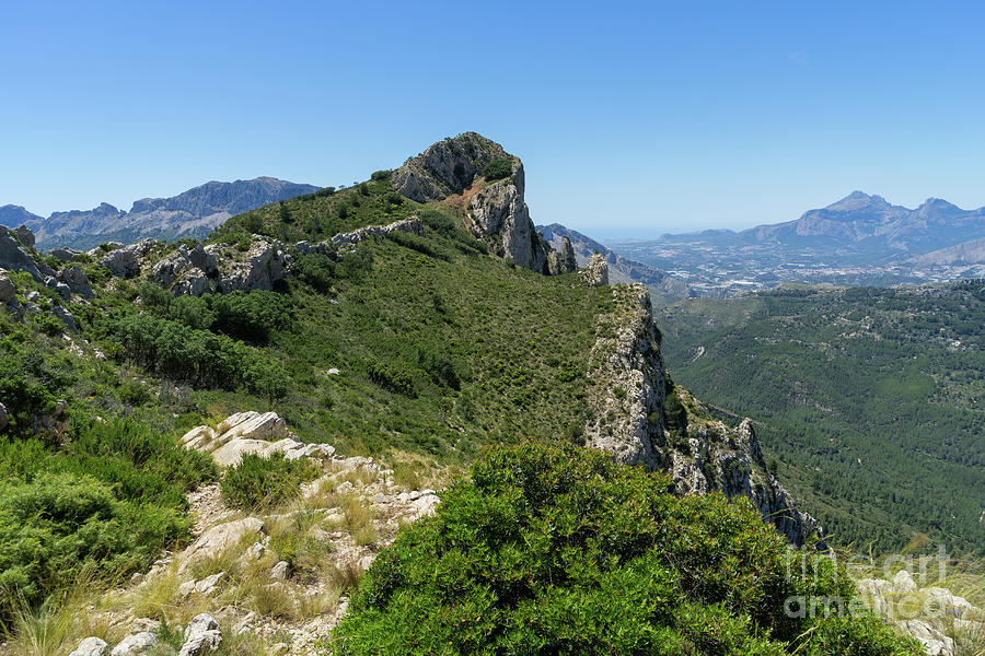 Ferrer mountain ridge and view of Puig Campana Photograph by Adriana Mueller