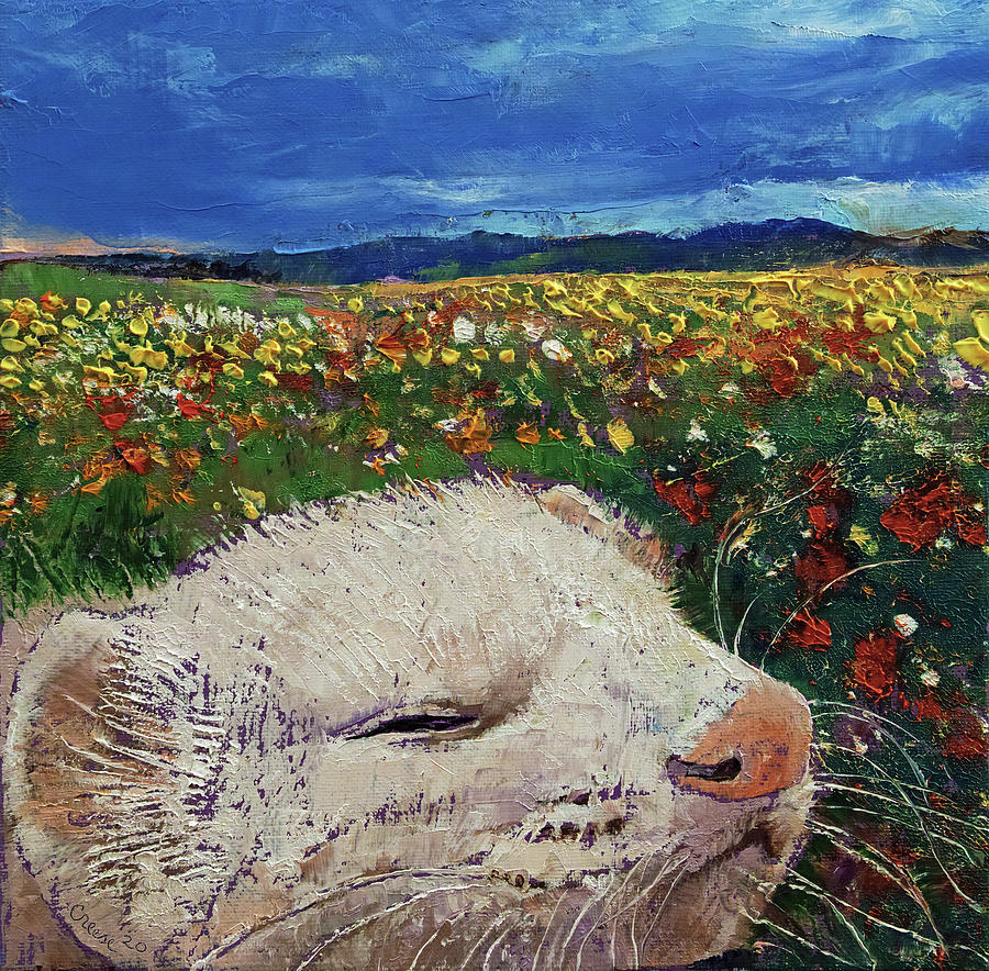 Ferret Dreams Painting by Michael Creese