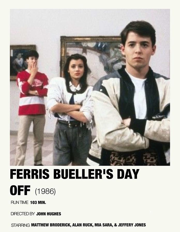 Ferris Buellers Day Off 1986 Alternative Film Poster Poster Poster ...