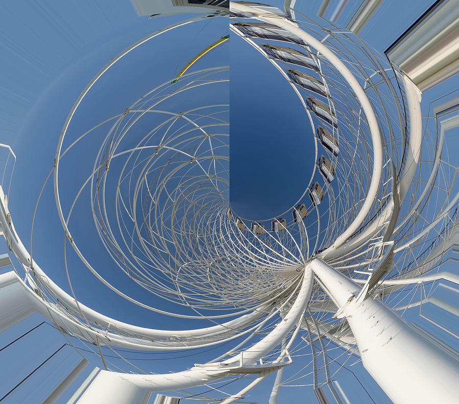 Ferris Wheel Abstract Digital Art by Roger Lighterness